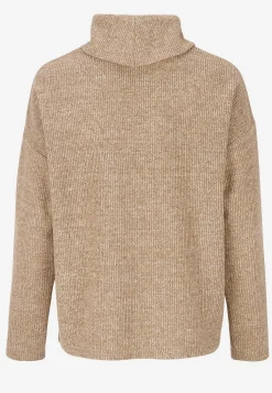Cellbes of Sweden Supermjuk tröja med krage Beata Kamel beige melange Outlet