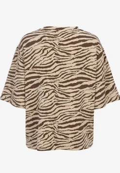 Soyaconcept Supermjuk t-shirt med zebramönster Brun / Mönstrad Online