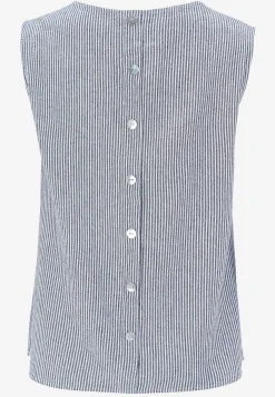 Freequent Topp med garnfärgade ränder Blå / Randig