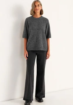 Cellbes of Sweden Topp Premium i mohair- och ullblandning Mörk gråmelange Outlet