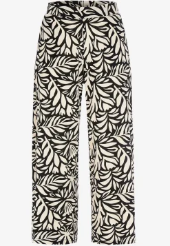 Cellbes of Sweden Trikåbyxa i mjuk bomulls- och modalblandning Svart / Mönstrad Sale