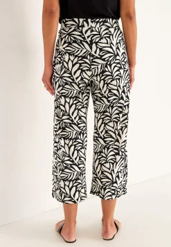 Cellbes of Sweden Trikåbyxa i mjuk bomulls- och modalblandning Svart / Mönstrad Sale