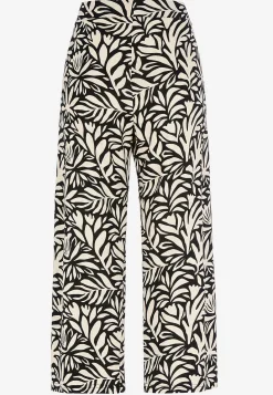 Cellbes of Sweden Trikåbyxa i mjuk bomulls- och modalblandning Svart / Mönstrad Sale