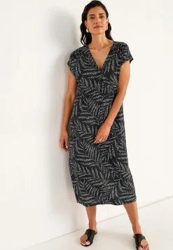 Cellbes of Sweden Trikåklänning i modalmix Svart / Mönstrad Outlet