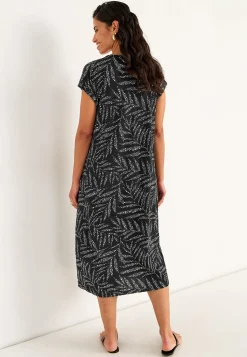 Cellbes of Sweden Trikåklänning i modalmix Svart / Mönstrad Outlet