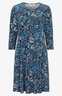 Cellbes of Sweden Trikåklänning med fickor Blå / Paisley Online