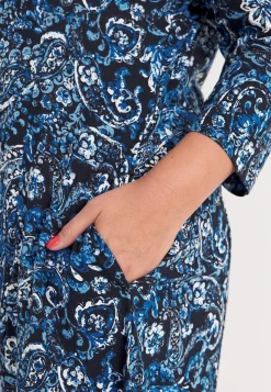 Cellbes of Sweden Trikåklänning med fickor Blå / Paisley Online