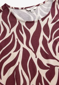 Cellbes of Sweden Trikåklänning med fickor Vinröd / Mönstrad New