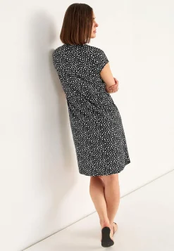 Cellbes of Sweden Trikåklänning med knytband Svart / Mönstrad Outlet