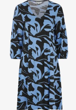 Cellbes of Sweden Trikåklänning med prinsesskärning Blå / Mönstrad Discount