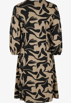 Cellbes of Sweden Trikåklänning med prinsesskärning Beige / Svart / Mönstrad Discount