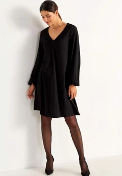 Cellbes of Sweden Trikåklänning med rynkdetalj Svart Sale