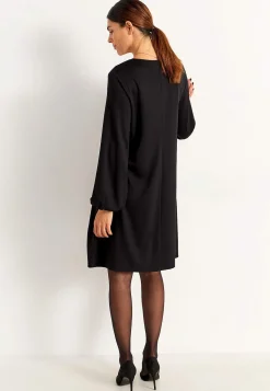 Cellbes of Sweden Trikåklänning med rynkdetalj Svart Sale