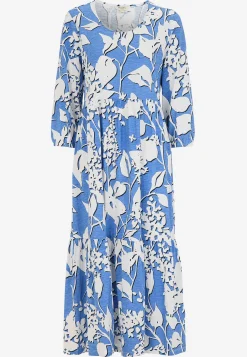 Cellbes of Sweden Trikåklänning med volang Blå / Mönstrad Hot