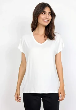 Soyaconcept Trikåtopp i lyocell Offwhite Best