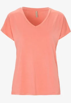 Soyaconcept Trikåtopp i lyocell Aprikos Hot