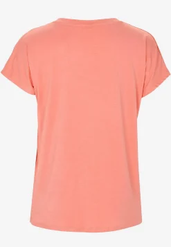 Soyaconcept Trikåtopp i lyocell Aprikos Hot