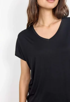 Soyaconcept Trikåtopp i lyocell Svart