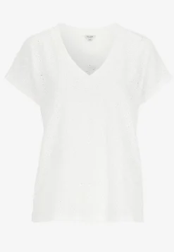 Cellbes of Sweden Trikåtopp med hålbroderi Vit New