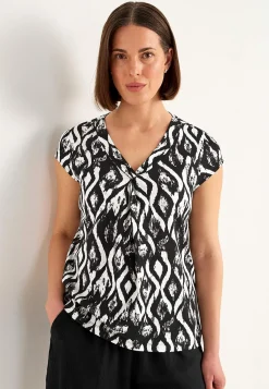 Cellbes of Sweden Trikåtopp med holkärmar Svart / Mönstrad Hot