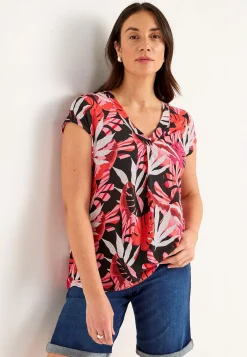 Cellbes of Sweden Trikåtopp med holkärmar Rosa / Mönstrad