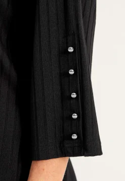 Cellbes of Sweden Trikåtopp med knappar Svart Best