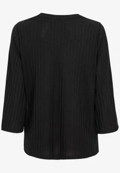 Cellbes of Sweden Trikåtopp med knappar Svart Best