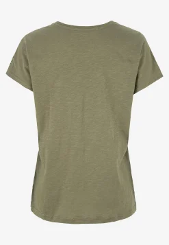 Cellbes of Sweden Trikåtopp med korta ärmar Khakigrön / Blommig Clearance