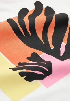 Cellbes of Sweden Trikåtopp med korta ärmar Vit / Multi / Mönstrad Outlet