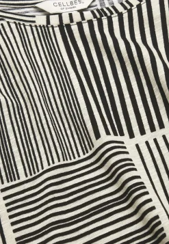 Cellbes of Sweden Trikåtopp med korta ärmar Marin / Blommig