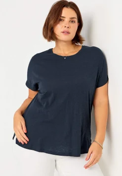 Cellbes of Sweden Trikåtopp med korta ärmar Marin / Blommig