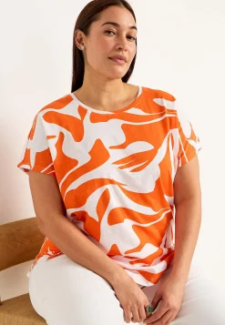 Cellbes of Sweden Trikåtopp med korta ärmar Marin / Blommig