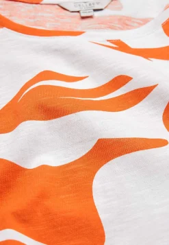 Cellbes of Sweden Trikåtopp med korta ärmar Marin / Blommig