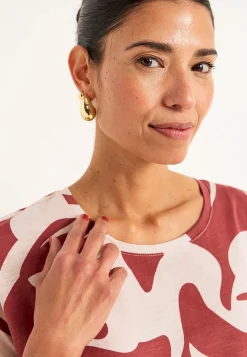 Cellbes of Sweden Trikåtopp med korta ärmar Marin / Blommig