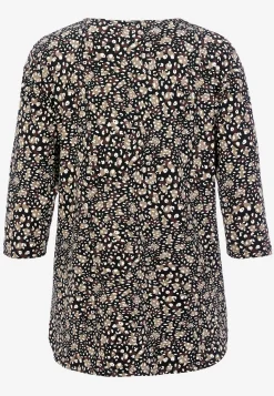 Cellbes of Sweden Trikåtopp med 3/4-ärm Svart / Mönstrad Sale