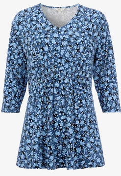 Cellbes of Sweden Trikåtopp med 3/4-ärm Blå / Mönstrad Online