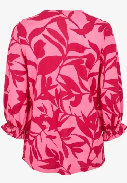 Cellbes of Sweden Trikåtopp med smockdetalj Rosa / Mönstrad New