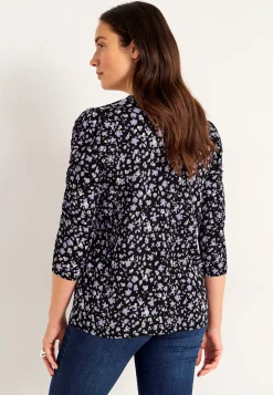 Cellbes of Sweden Trikåtopp med struktur Svart / Lila / Mönstrad Clearance