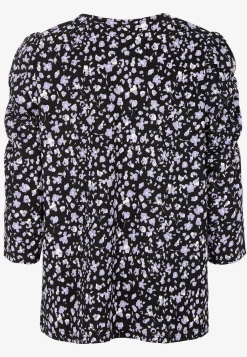 Cellbes of Sweden Trikåtopp med struktur Svart / Lila / Mönstrad Clearance