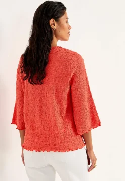 Cellbes of Sweden Trikåtopp med struktur Mörk korall Sale