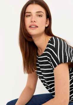 Cellbes of Sweden Trikåtoppar med holkärmar 2-pack Svart / Beige / Randig + Beige