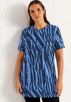 Cellbes of Sweden Trikåtunika i ekologisk bomull 2-pack Blå / Mönstrad + Marin Online