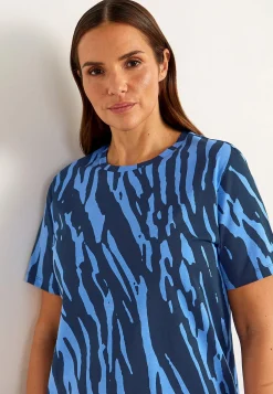 Cellbes of Sweden Trikåtunika i ekologisk bomull 2-pack Blå / Mönstrad + Marin Online