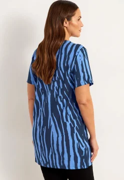 Cellbes of Sweden Trikåtunika i ekologisk bomull 2-pack Blå / Mönstrad + Marin Online