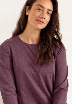 Cellbes of Sweden Trikåtunika med fickor Plommon / Melerad Outlet