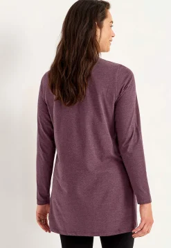 Cellbes of Sweden Trikåtunika med fickor Plommon / Melerad Outlet