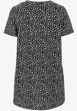 Cellbes of Sweden Trikåtunika med fickor Svart / Mönstrad