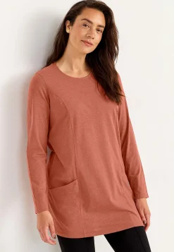 Cellbes of Sweden Trikåtunika med fickor Rost / Melerad Sale