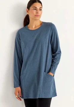 Cellbes of Sweden Trikåtunika med fickor Blå / Melerad Discount