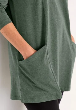 Cellbes of Sweden Trikåtunika med fickor Mörkgrön / Melerad Online